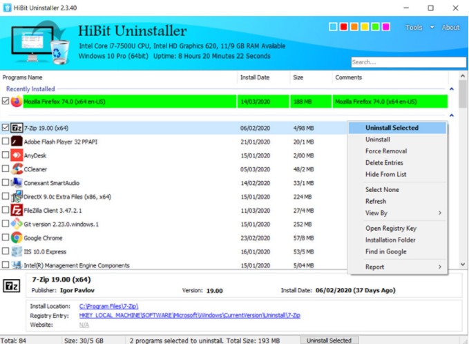卸载windows应用商店工具HiBitUninstaller绿色便携版下载