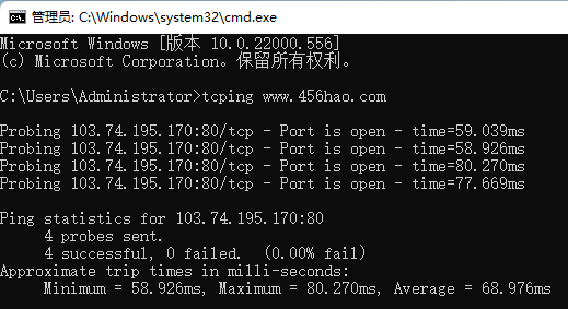 服务器禁ping网络测试tcping工具绿色版下载